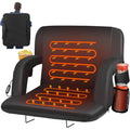 Oswerpon 21in Heated Stadium Seat for Bleachers with Back Support and Cushion, for Camping Games Sports(No Battery)