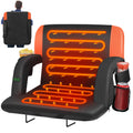 Oswerpon 23in Heated Stadium Seats for Bleachers with Back Support,3 Level Heat,6 Reclining Positions, Stadium Chairs for Outdoor Events(No Battery)