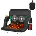 Oswerpon 25" Wide Heated Massage Stadium Seats for Bleachers with Back Support, Portable Stadium Chair with Armrest, for Outdoor（Without Battery)
