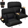 Oswerpon 2PCS 23" Wide Stadium Seats with Back Support, Portable Bleacher Chair with Back and Armrest, for Outdoor and Sports Events