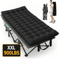 Oswerpon 79x32'' XXL Folding Camping Cot with Mattress,900LBS Heavy Duty Sleeping Cots, for Camping, Hiking, Travel, Office Break
