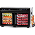 Oswerpon Dual Zone Food Dehydrator Machine, 16 Stainless Steel Trays, 1200W Jerky Maker with Independent Temperature & Timer Control, Keep Warm Mode for Fruits, Meats, Herbs & Dog Treats