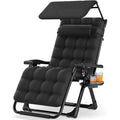 Oswerpon Zero Gravity Chair with Canopy,Outdoor Folding Recliner with Removable Cushion, Upgraded Locking System,for Camping, Beach, Lawn, and Indoor