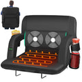 Oswerpon 21" Wide Heated Massage Stadium Seats for Bleachers with Back Support, Portable Stadium Chair with Armrest, for Outdoor（Without Battery)